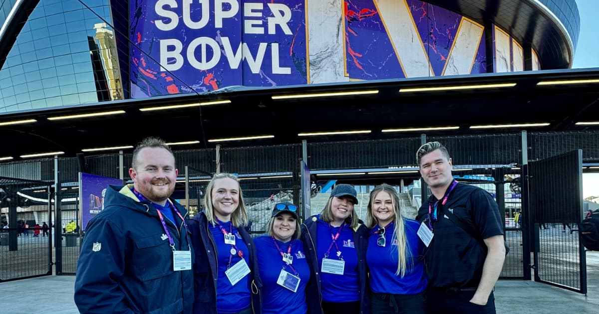 SUU Alumni working at the 2024 Super Bowl in Las Vegas