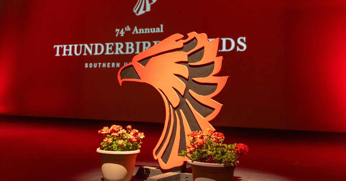 Thunderbird Awards stylized thunderbird head statue