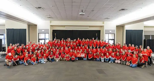 Large group of volunteers for SUU Day of Service 2026