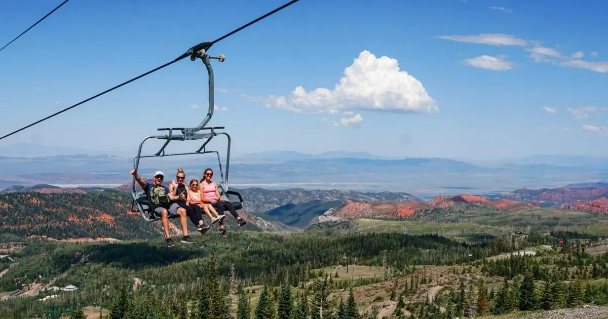 Scenic chairlift at Brian Head Resort