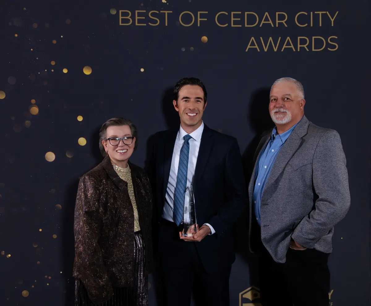 John DiAntonio, artistic director for the Utah Shakespeare Festival, receiving the Fred C. Adams Excellence in the Arts award.