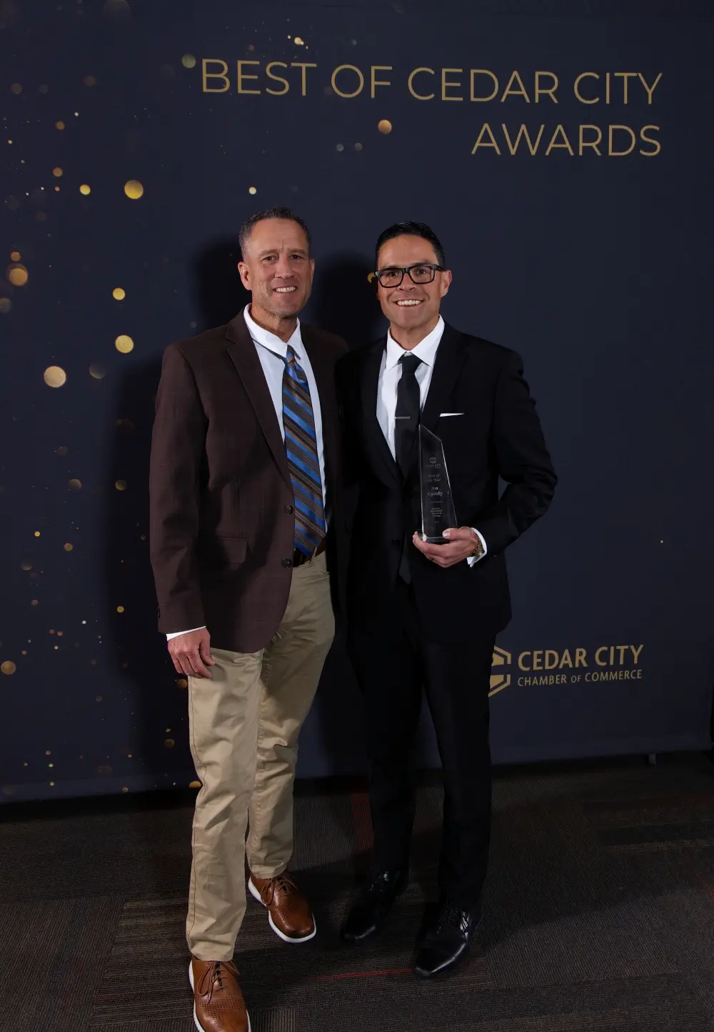 Jon Oglesby, executive director of the Utah Summer Games, being recognized as Man of the Year.