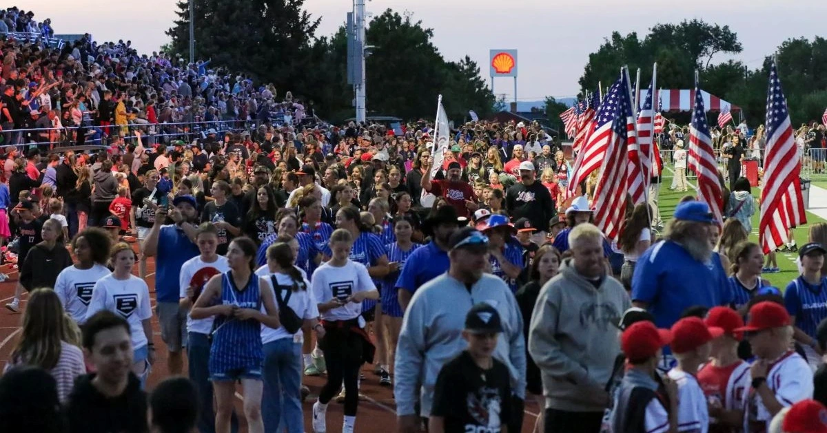Crowd of people at SUU football field