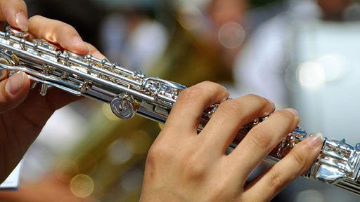 Person playing the flute