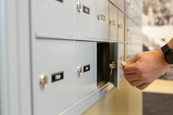 Close up picture of the SUU Post Office Boxes