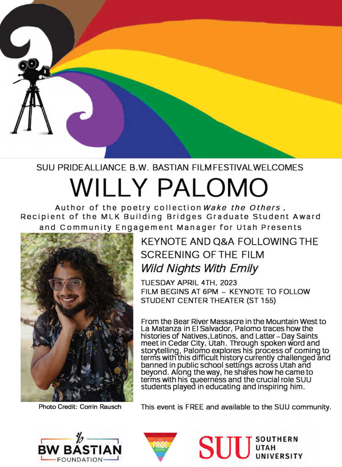 pride alliance film festival 2023 presents willy palomo