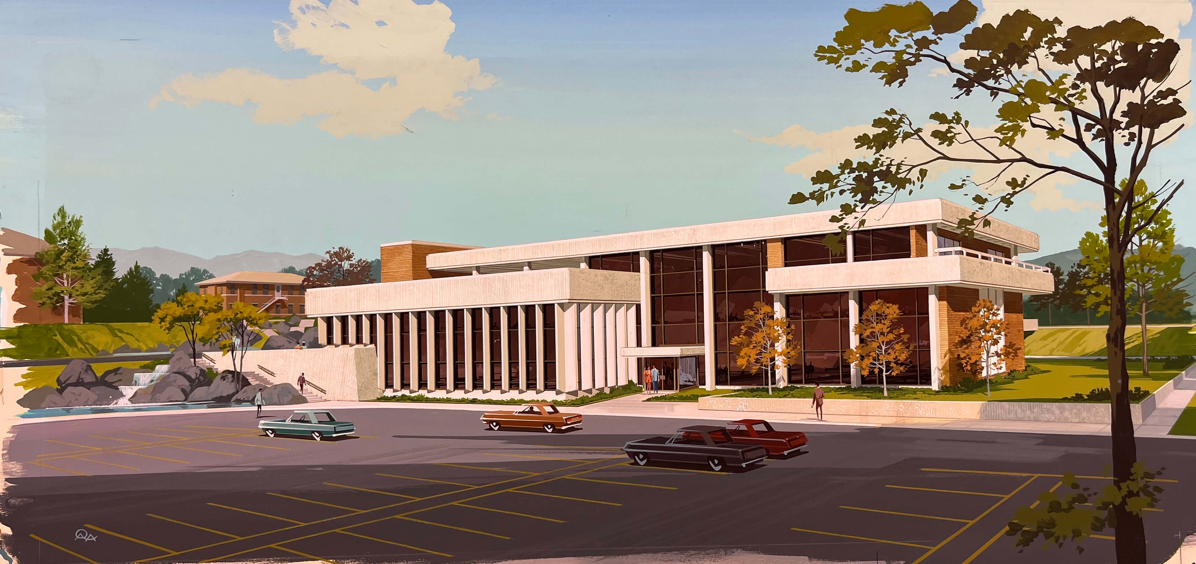 L. Robert Gardner Rendering of SUSC Administration Building, 1973