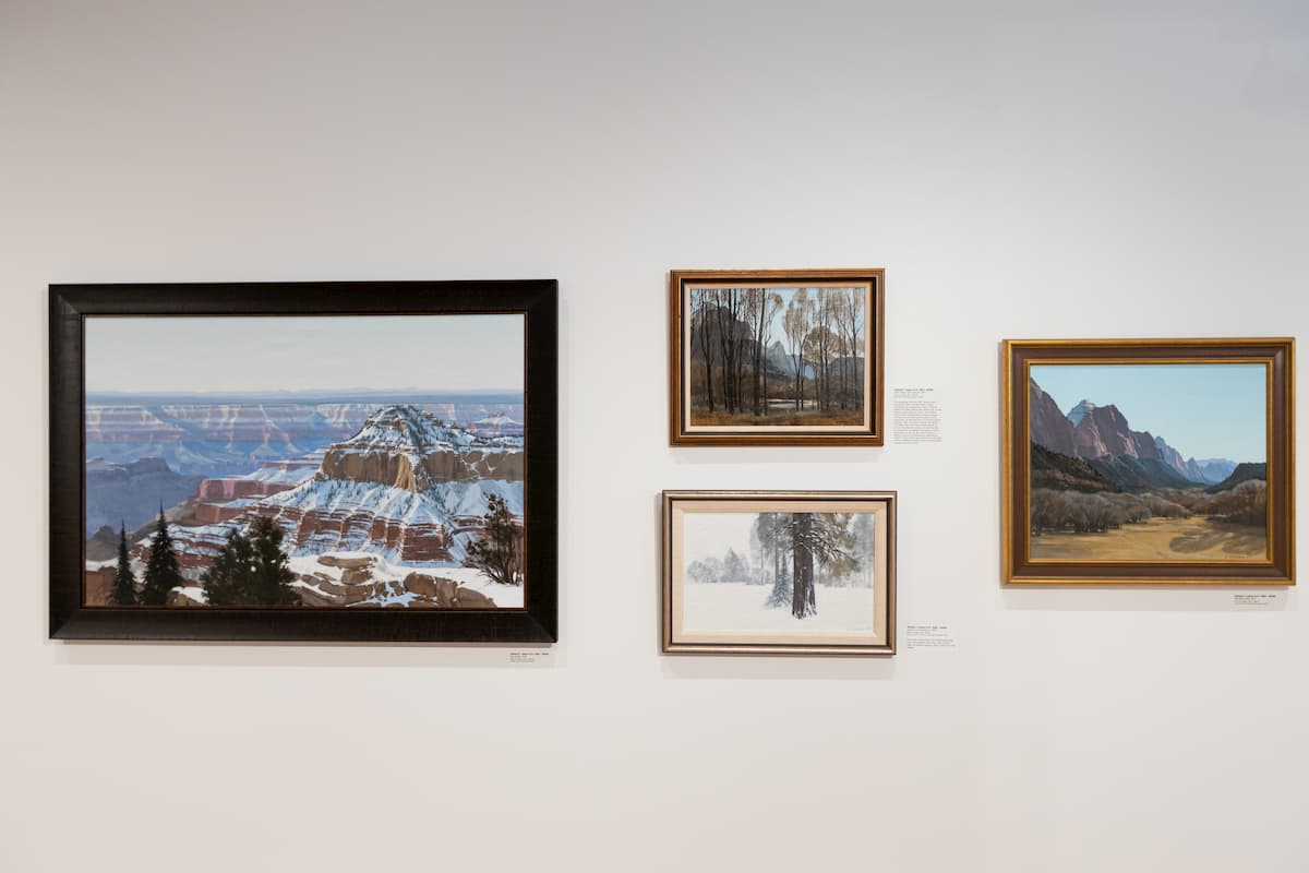 Oza Butte, View Down Zion Canyon, Trees in a Snowstorm, and The Ball Field 15
