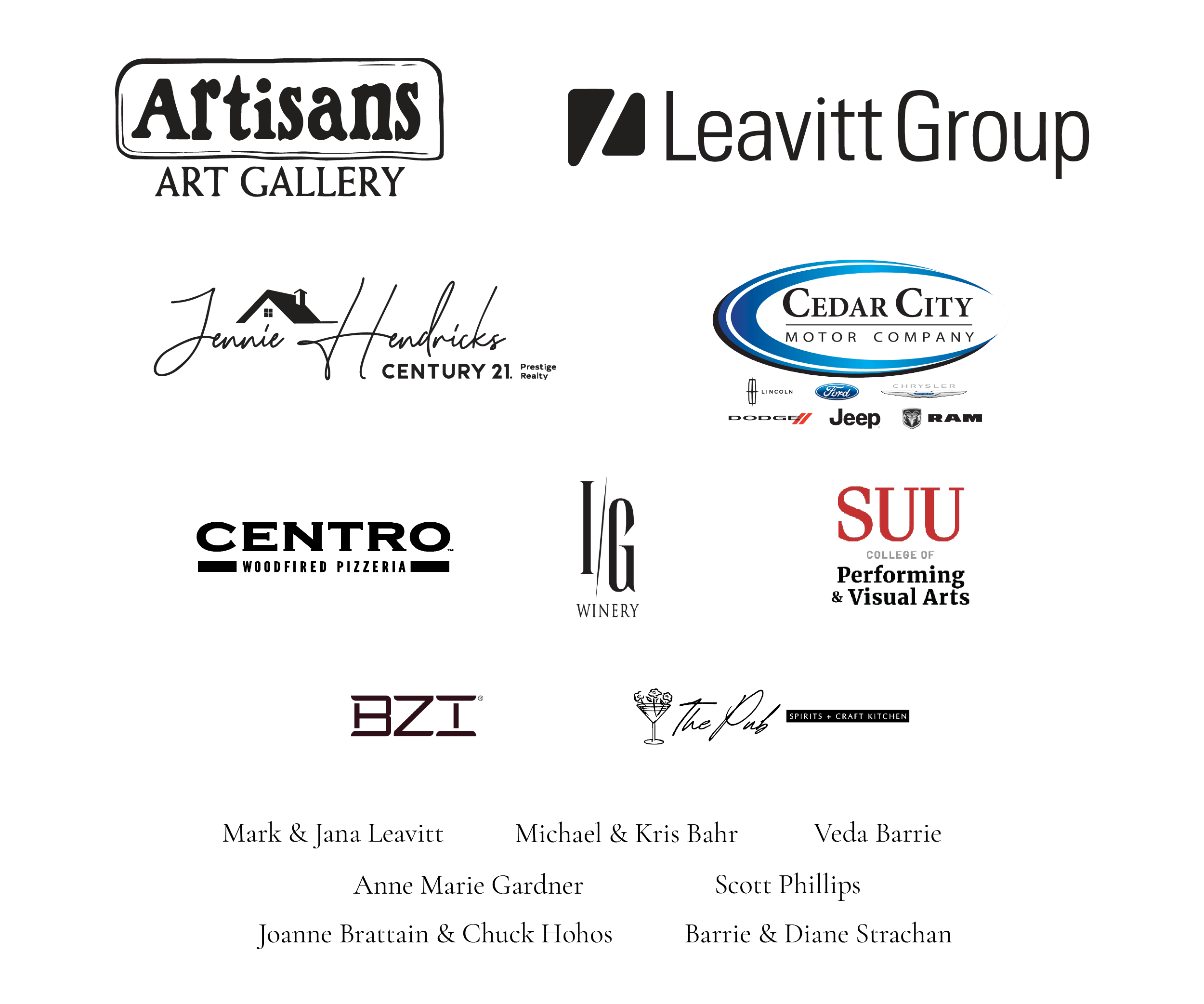 2026 Art Auction Sponsors