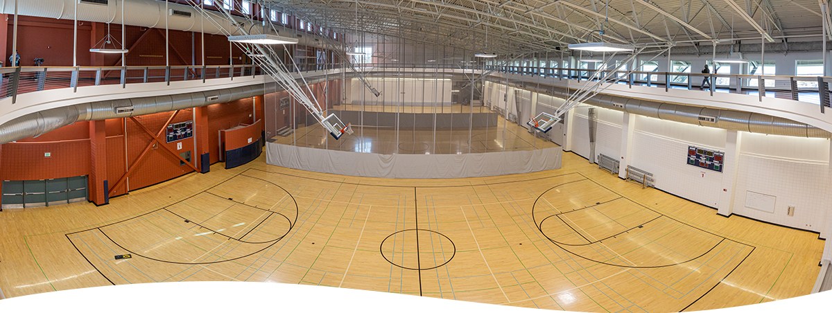 P.E. Building Gymnasium and Indoor Track.