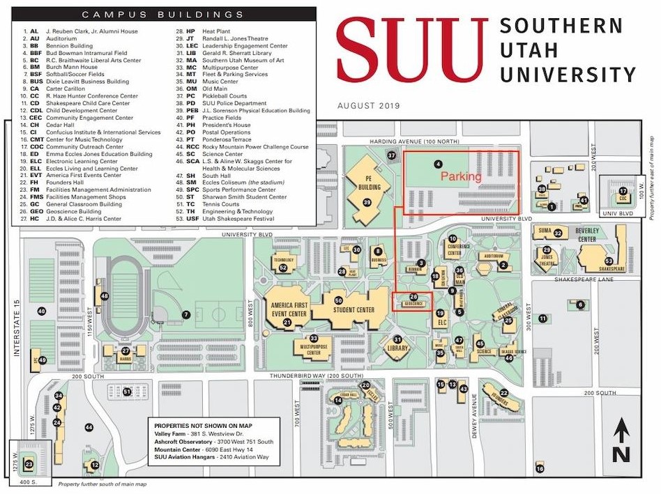 Map with directions to the STEM center