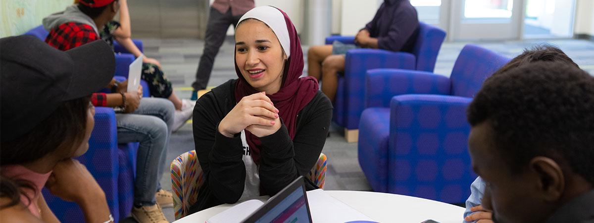 Students Talking on Campus