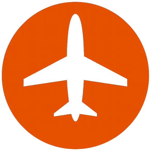 Orange Plane Icon
