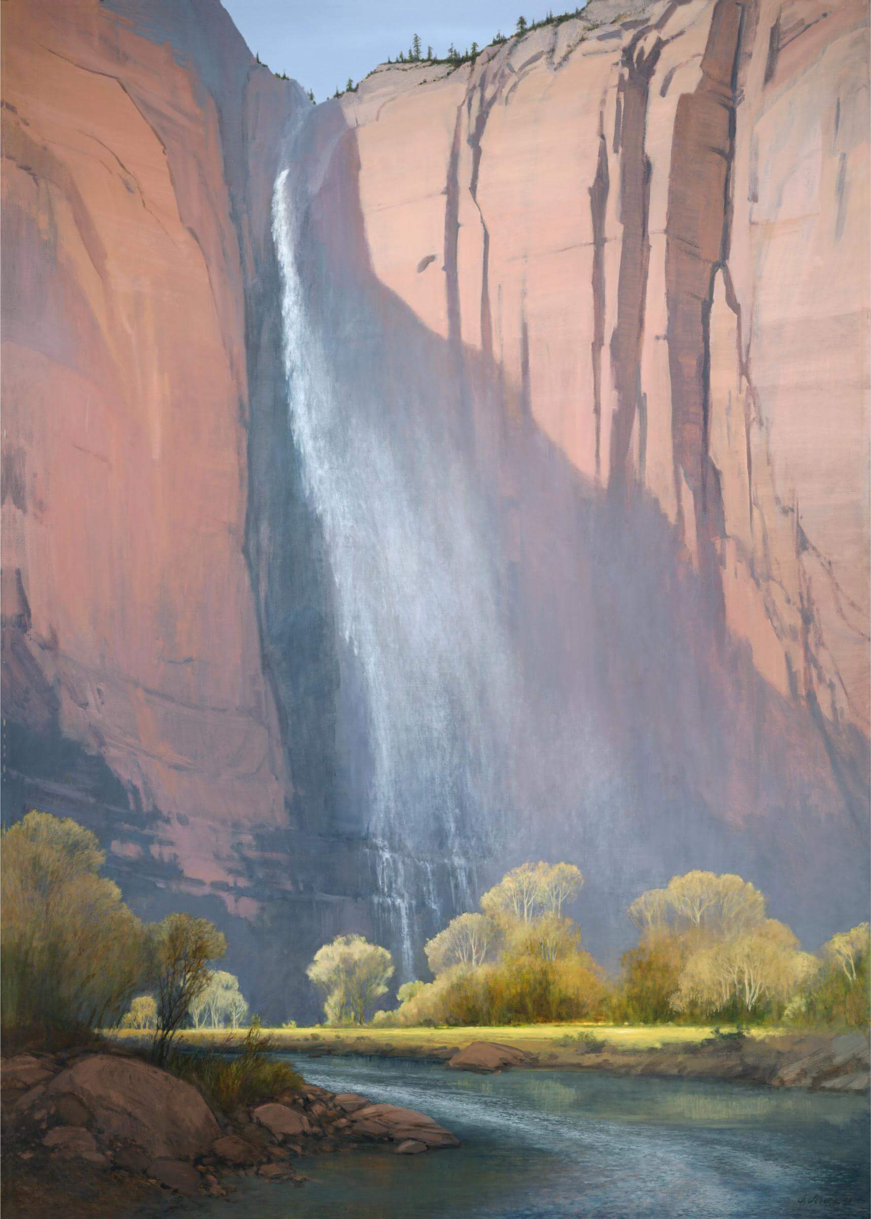 Waterfall at the Temple of Sinawava by Jimmie Jones 