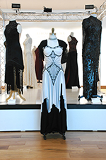 Several Casadei dresses on display