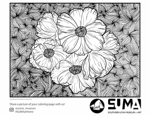 Flowers Coloring Page 2