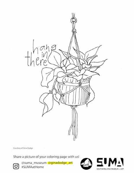 Hang in There Coloring Page