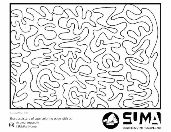 Squiggle Lines Coloring Page