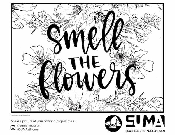 Smell the Flowers Coloring Page