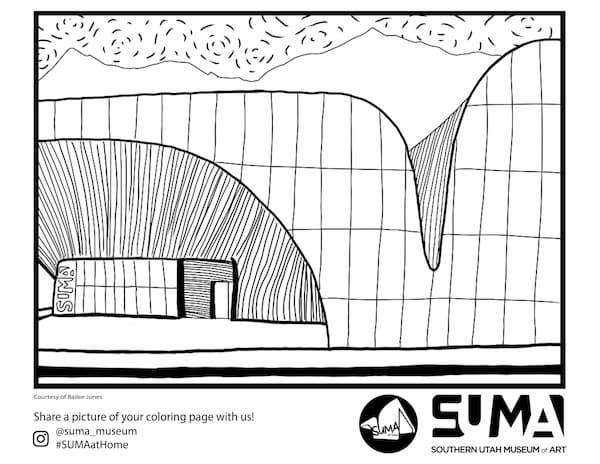 SUMA Building Coloring Page