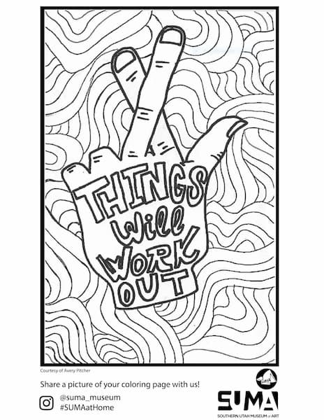 Things Will Work Out Coloring Page