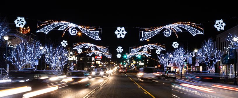 Main street Christmas lights