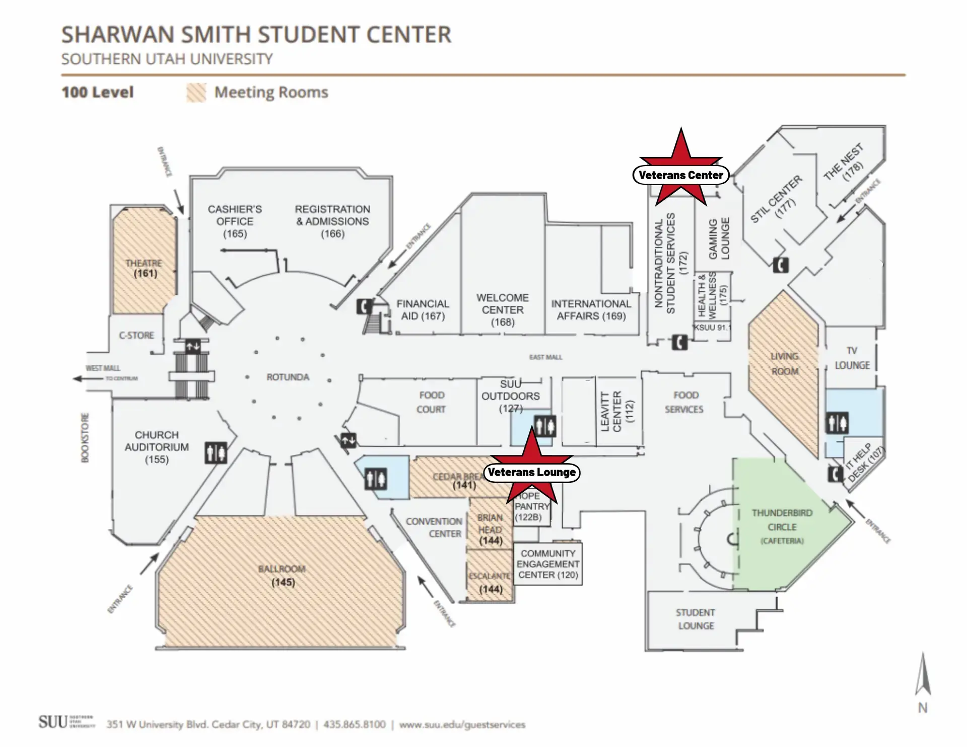 Veterans Center and Lounge location
