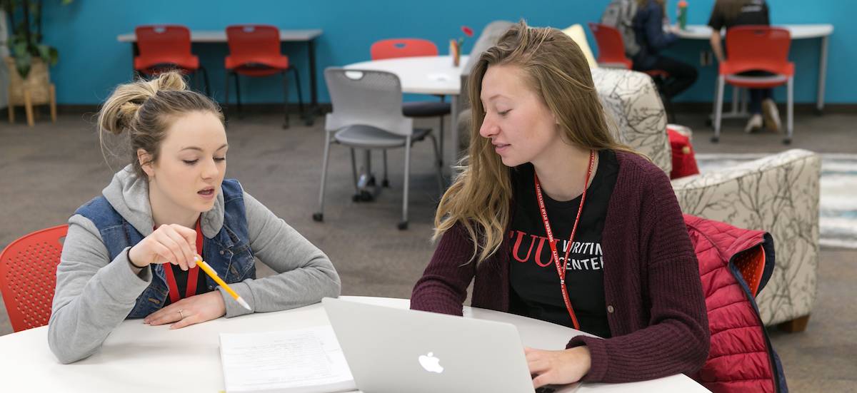 Students in the Undergraduate Writing Center