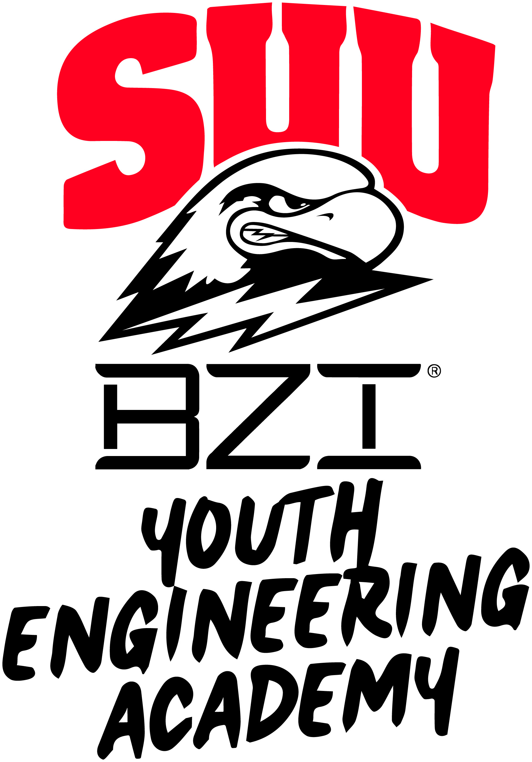 SUU and BZI logos with the Youth Engineering Academy logo beneath them.
